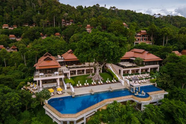Koh Lanta Thailand, luxury beach chairs by the swimming pool of an luxury hotel in Thailand Koh Lanta Thailand June 2022, luxury beach chairs by the swimming pool of a luxury hotel in Thailand.
